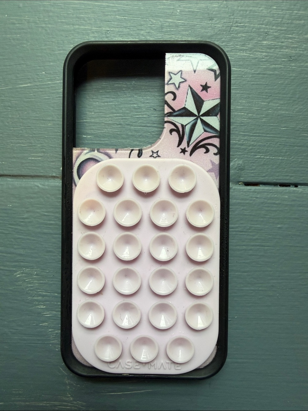 Wildflowers Pink Bubble Grip Phone Case with Patterned Accent